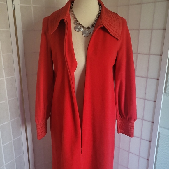 Vintage Red Maxi Robe Sz 10 - Picture 6 of 7